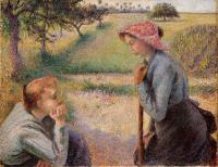 Pissarro, Camille - Two Peasant Woman Chatting